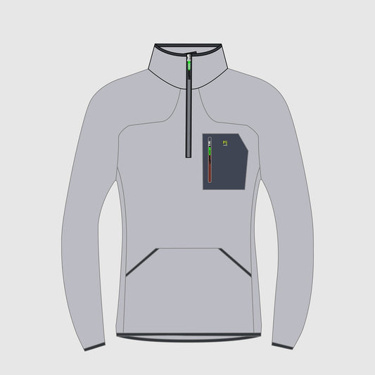 ROCCHETT MICRO CHIP/WOODL.GRAY HALF-ZIP FLEECE | 2531098-021 2026