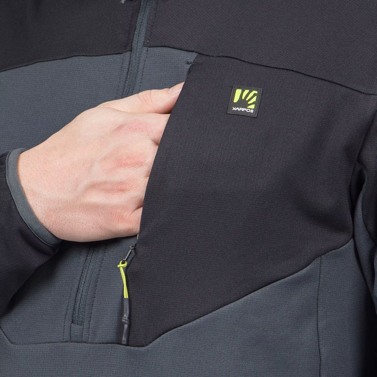 POLAIRE BIGONTINA DEMI-ZIP WOODL.GRIS/NOIR | 2531125-401n 2027