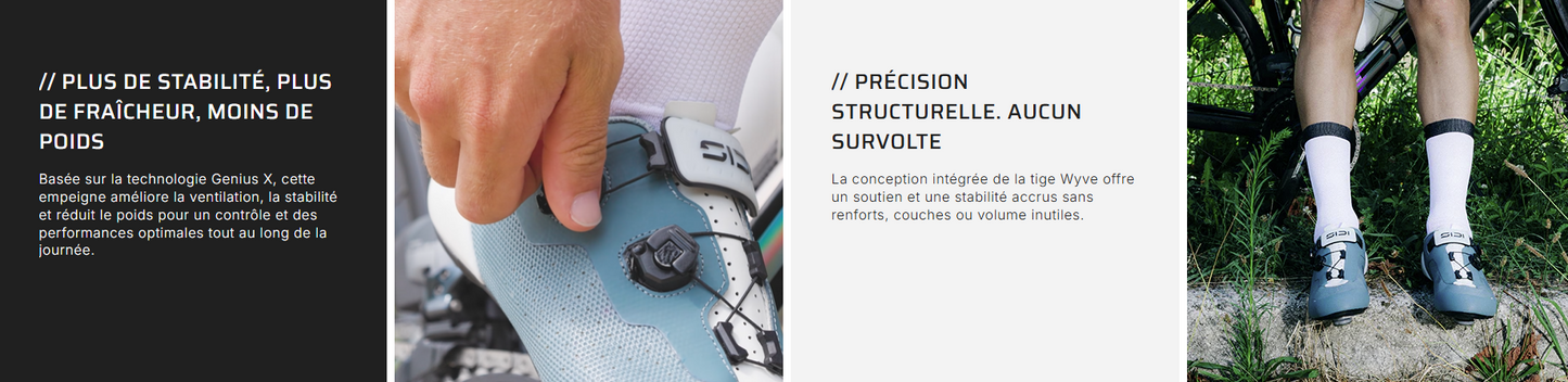 CHAUSSURES SIDI GENIUS X WYVE femme 2026 Color: frost grey - ice white