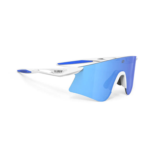 Astral glasses Color: Astral White Matte Frame with Multilaser Blue Lenses