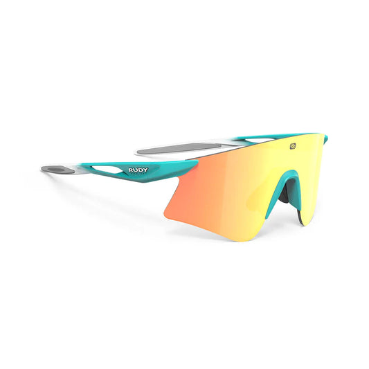 Astral glasses Color: Astral Emerald Fade Matte frame with Orange Multilaser lenses