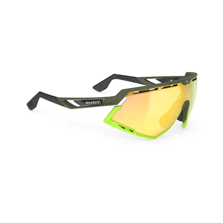 LUNETTE DEFENDER Couleur : Olive Matte Frame With Multilaser Yellow Lenses Lime Bumpers 2026