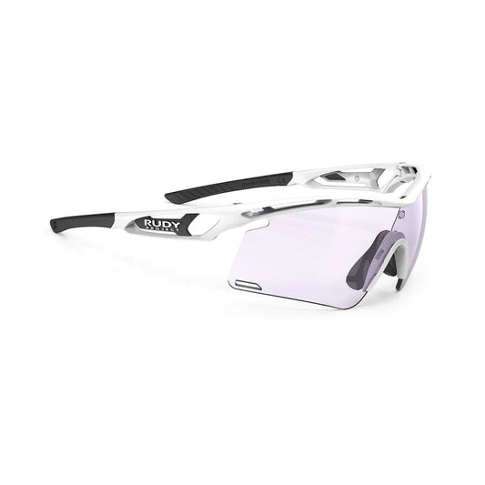 GLASSES Tralyx+ Color: Tralyx Plus Golf White Gloss Frame with ImpactX Photochromic 2 Laser Purple Lenses