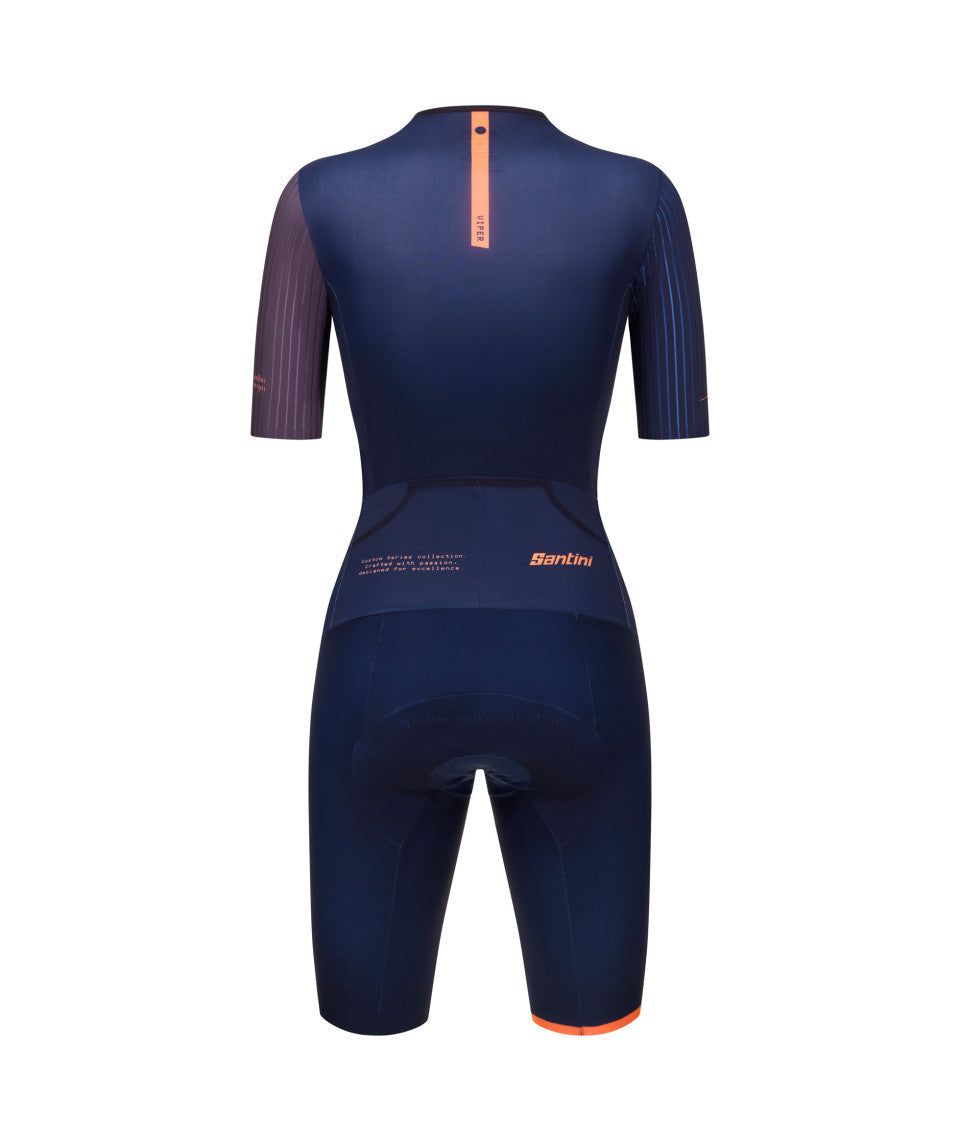VIPER SHORT SLEEVE TRI-SUIT FOR WOMEN 2025 BLUE