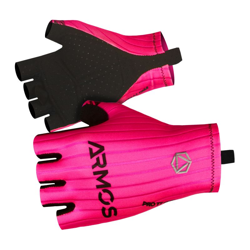 ARMOS PRO AERO CHRONO FLUO PINK SHORT GLOVES 3662