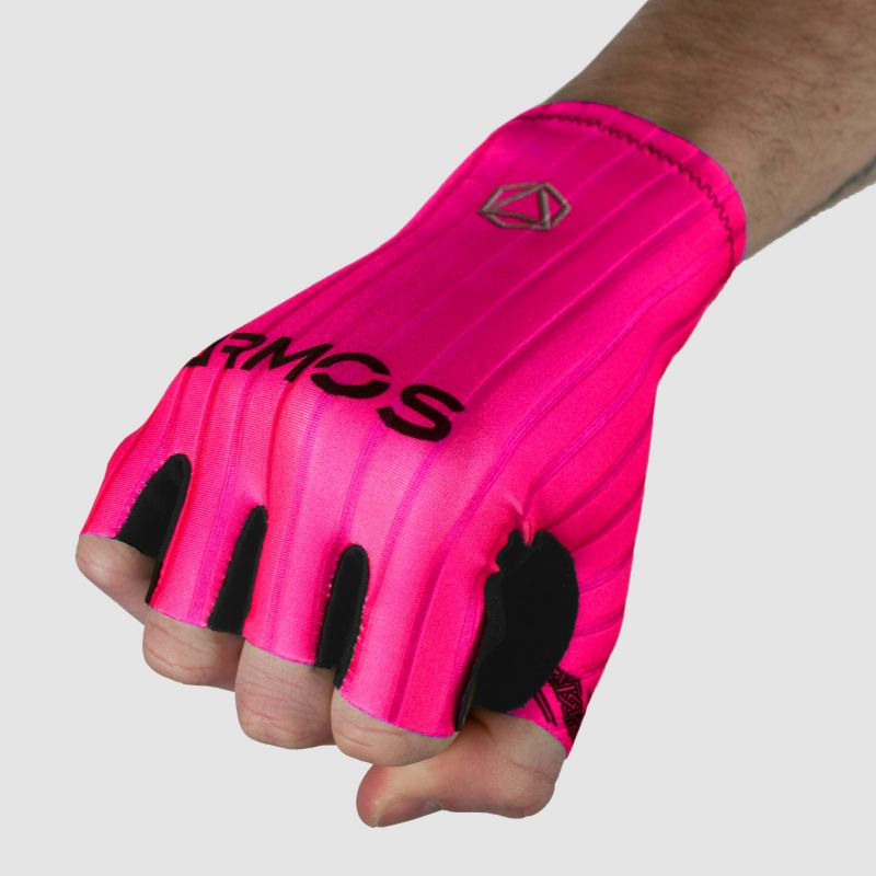 ARMOS PRO AERO CHRONO FLUO PINK SHORT GLOVES 3662