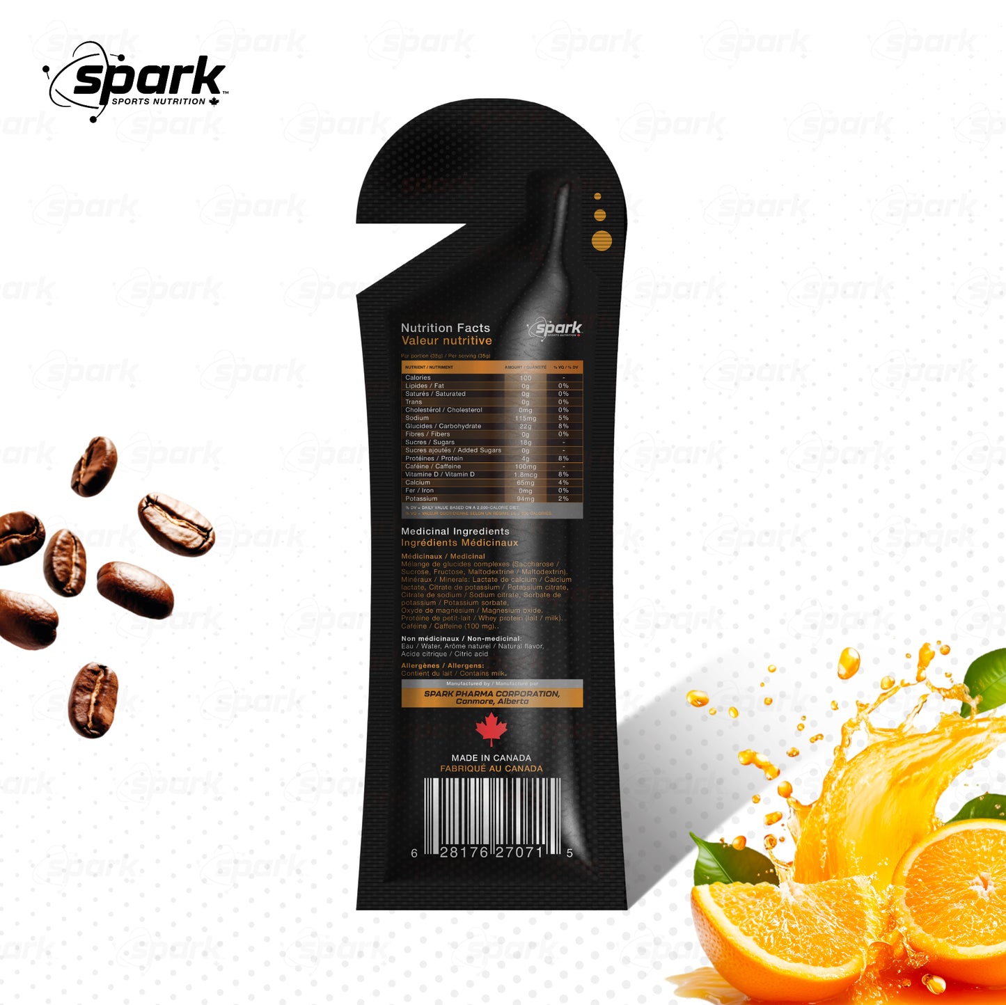 SPARK GELS 50 TANGERINE 50 MG CAFÉINE 2026