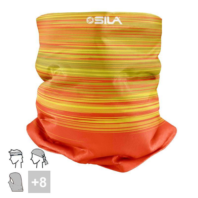 BANDANA TOUR DE COU MULTIFONCTION SILA - RACER JAUNE / ORANGE 1882 A-BANDANA SILA SPORT