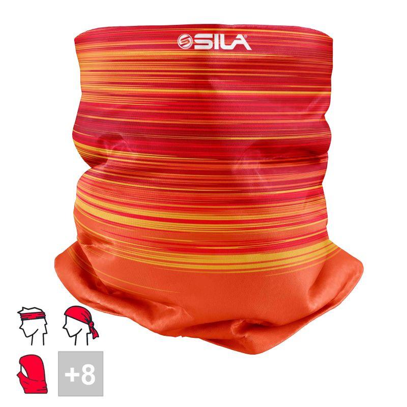 BANDANA TOUR DE COU MULTIFONCTION SILA - RACER ROUGE / ORANGE 1886 A-BANDANA SILA SPORT
