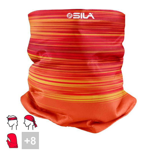 BANDANA TOUR DE COU MULTIFONCTION SILA - RACER ROUGE / ORANGE 1886 A-BANDANA SILA SPORT