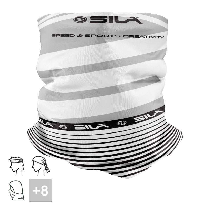 BANDANA TOUR DE COU multifonction SILA - SS Créativity Blanc / Noir 1442 A-BANDANA SILA SPORT