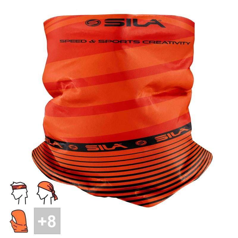 BANDANA TOUR DE COU multifonction SILA - SS Créativity Orange / Noir 1441 A-BANDANA SILA SPORT