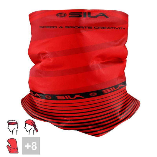 BANDANA TOUR DE COU multifonction SILA - SS Créativity Rouge / Noir 1438 A-BANDANA SILA SPORT