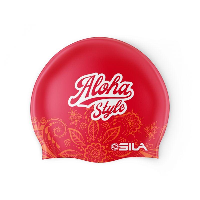 BONNET DE BAIN SILA ALOHA STYLE - ROUGE Référence 2212 - Taille Unique - A-BONNET DE BAIN SILA SPORTS
