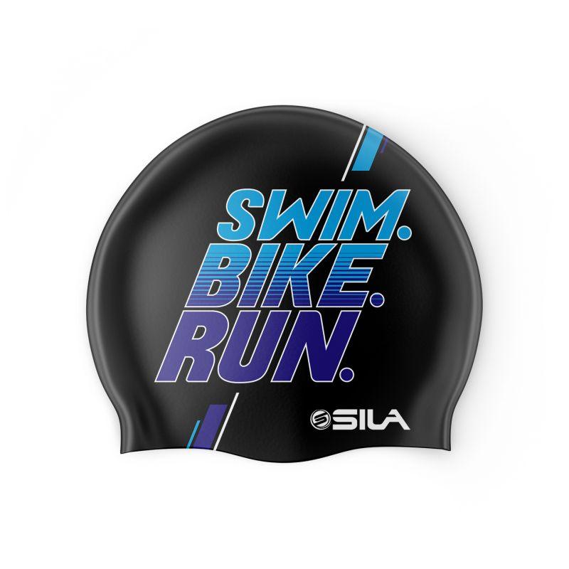 BONNET DE BAIN SILA SWIM BIKE RUN - BLEU Modèle 2547 - Taille Unique - A-BONNET DE BAIN SILA SPORTS