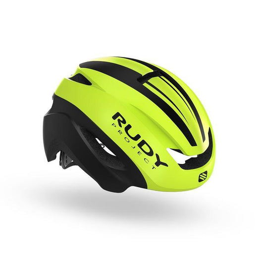 CASQUES VOLANTIS HL 75 00 US | 185 VOLANTIS YELLOW FLUO - NOIR MAT E-CASQUES RUDY PROJECT