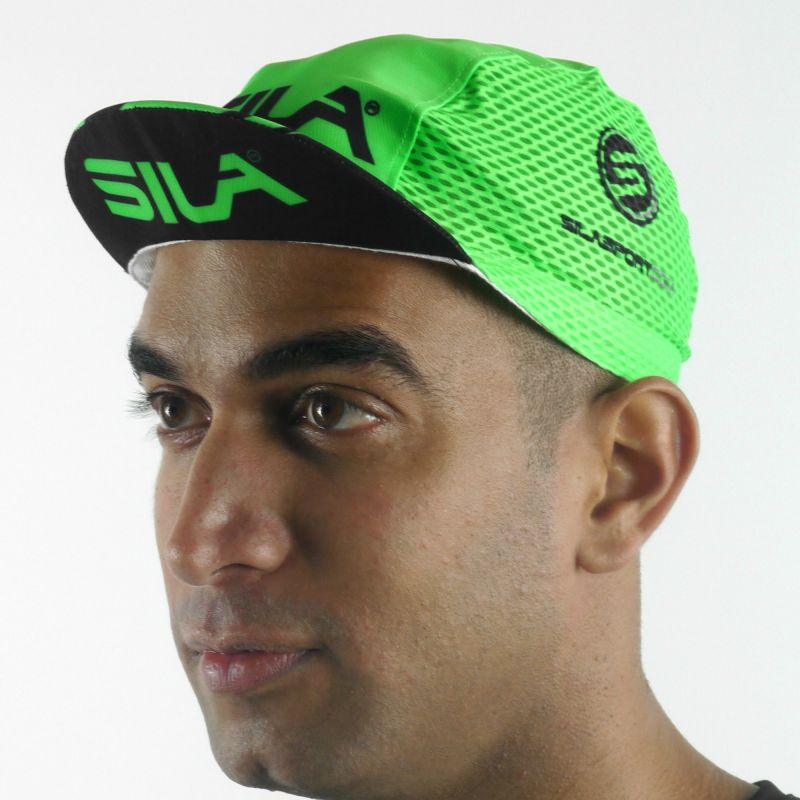 CASQUETTE CYCLISTE SILA - VERT FLUO TAILLE UNIQUE A-CASQUETTE SILA SPORTS