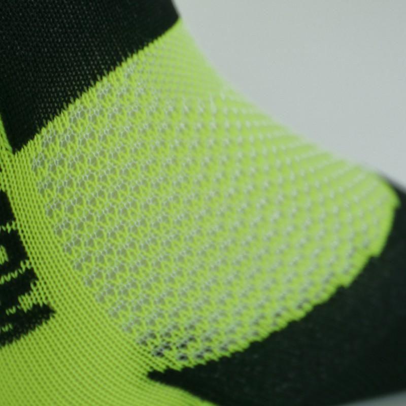 CHAUSETTES SOCQUETTES TECHNICS SILA - JAUNE FLUO / NOIR 1181 A-SOCQUETTES SILA SPORT