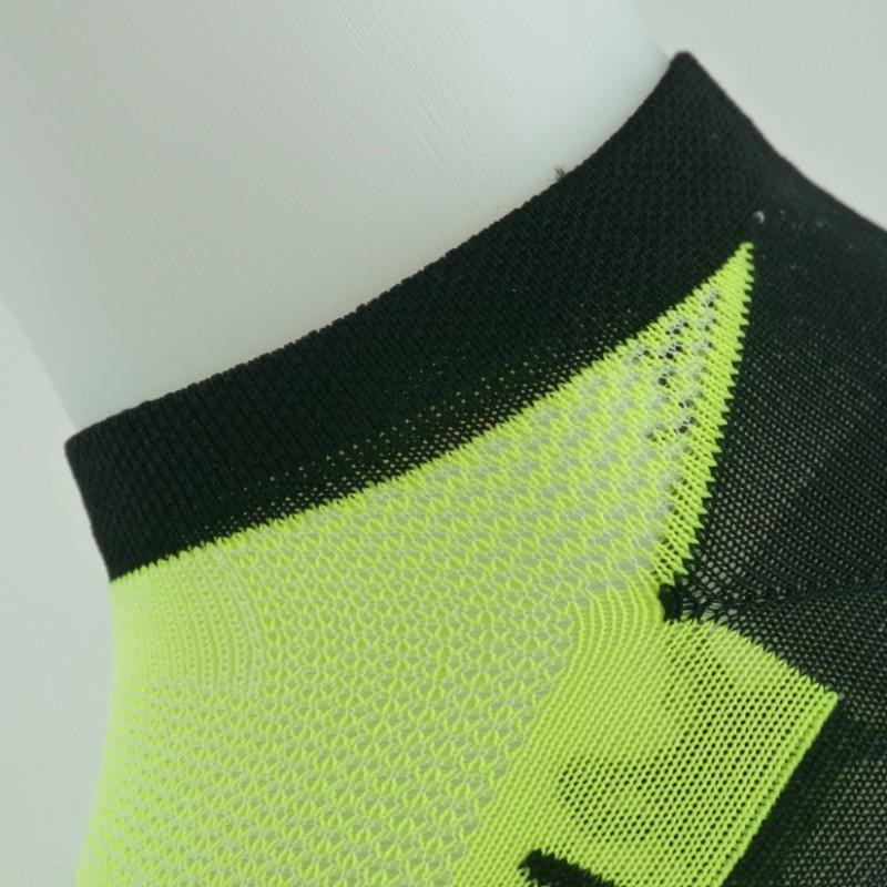 CHAUSETTES SOCQUETTES TECHNICS SILA - JAUNE FLUO / NOIR 1181 A-SOCQUETTES SILA SPORT