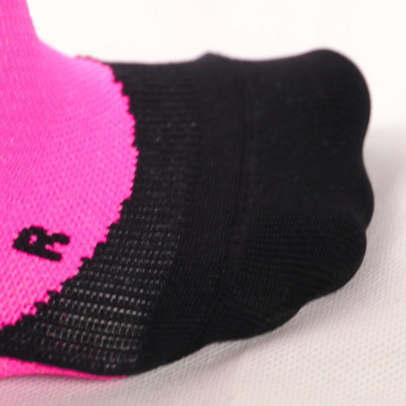 CHAUSETTES SOCQUETTES TECHNICS SILA - ROSE FLUO / NOIR 1184 A-SOCQUETTES SILA SPORT