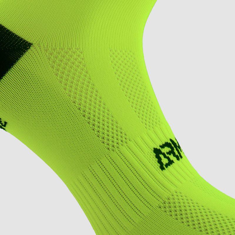 CHAUSSETTES CYCLISME ARMOS TALISMAN JAUNE FLUO - MI-HAUTES A-CHAUSETTES SILA SPORTS