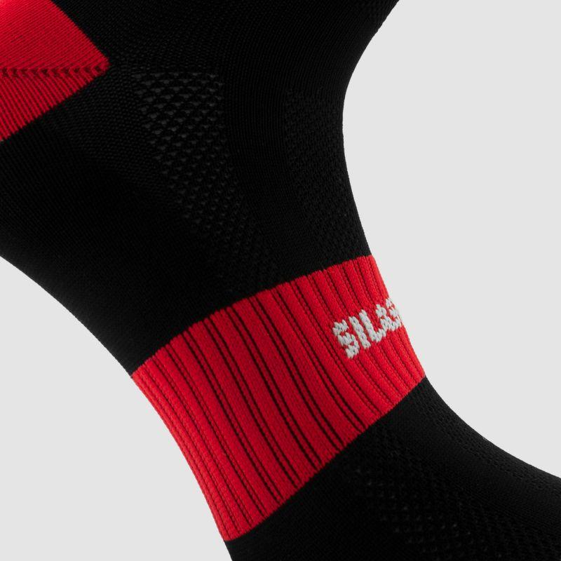 CHAUSSETTES CYCLISME SILASPORT MOZAIK STYLE ROUGE - MI-HAUTES A-CHAUSETTES SILA SPORTS