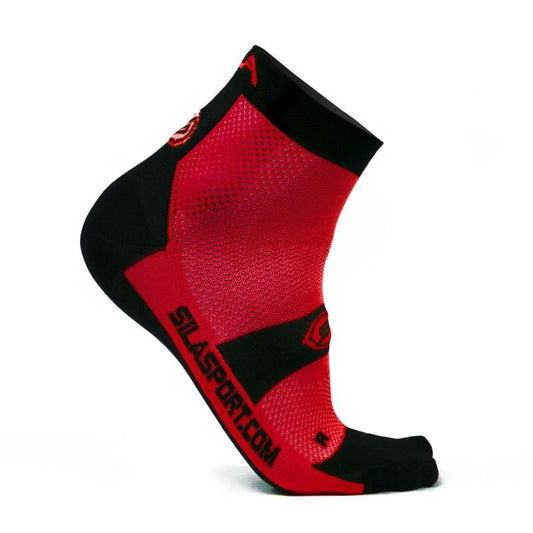 CHAUSSETTES TECHNICS SILA - Courtes ROUGE / NOIR 1251 A-CHAUSETTES SILA SPORT