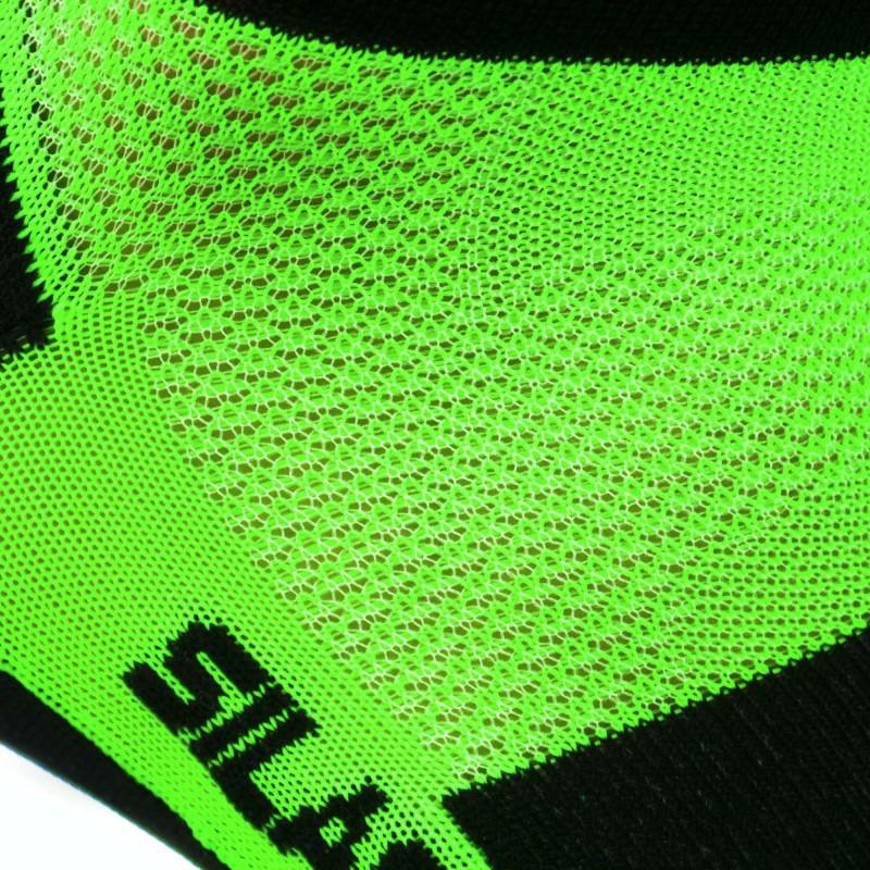 CHAUSSETTES TECHNICS SILA - Courtes VERT FLUO / NOIR 1253 A-CHAUSETTES SILA SPORT