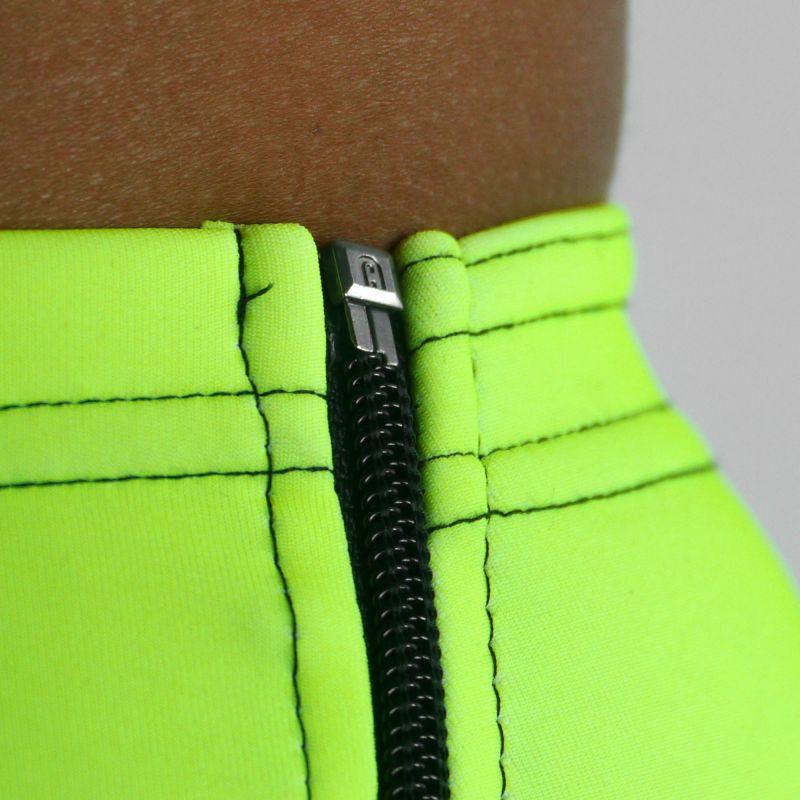 COLLANT D'ÉCHAUFFEMENT ZIP SILA FLUO STYLE 3 PLUS - JAUNE V-COLLANT SILA SPORTS