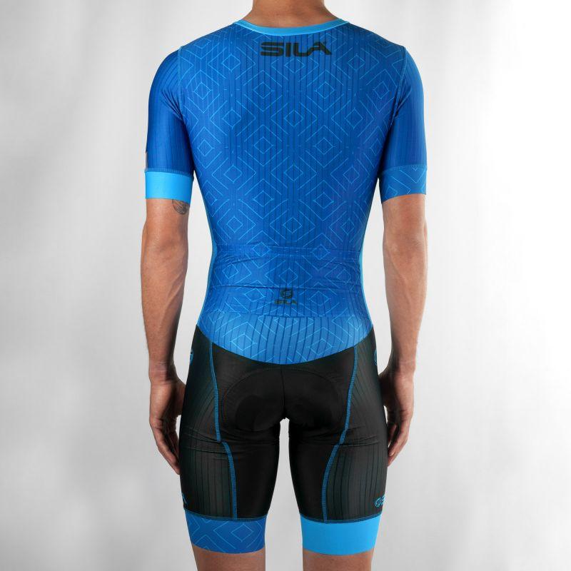 COMBINAISON CYCLISME SILA CLASSY STYLE BLEU MC Référence 2970 - M - Bleu V-COMBINAISON SILA SPORTS