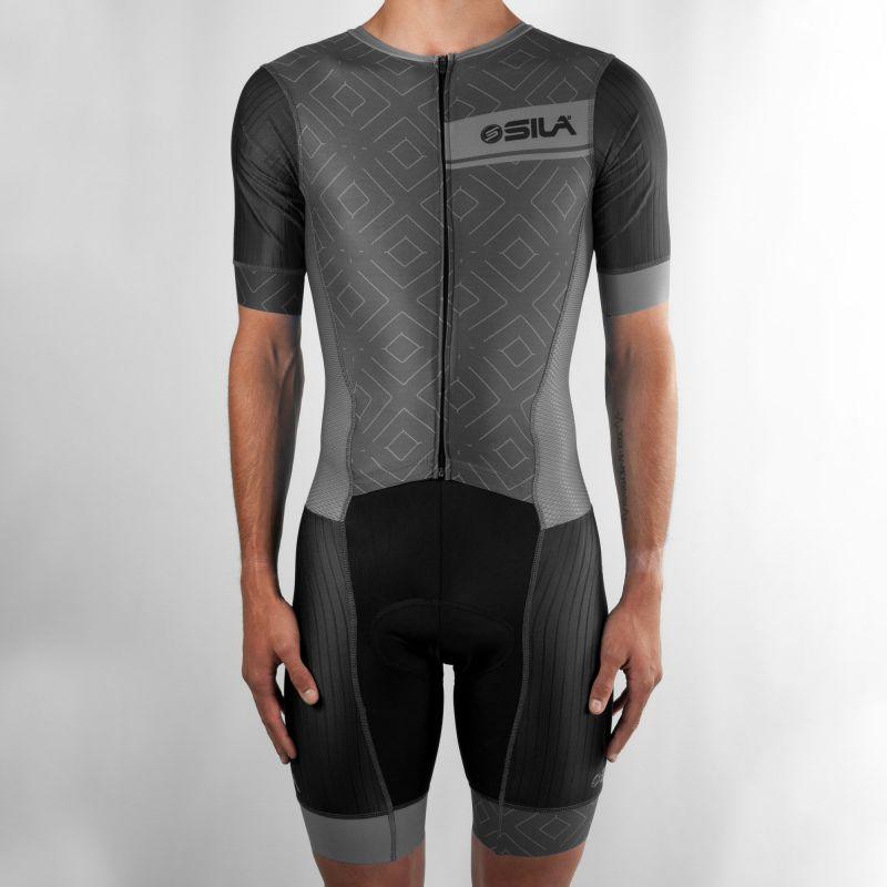 COMBINAISON CYCLISME SILA CLASSY STYLE GRIS MC Référence 2971 - M - Gris V-COMBINAISON SILA SPORTS