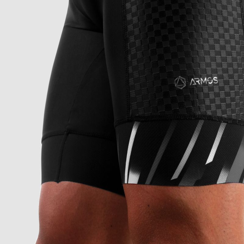 COMBINAISON ROLLER ELITE ARMOS COMETE NOIR/BLANC MC V-COMBINAISON SILA SPORT