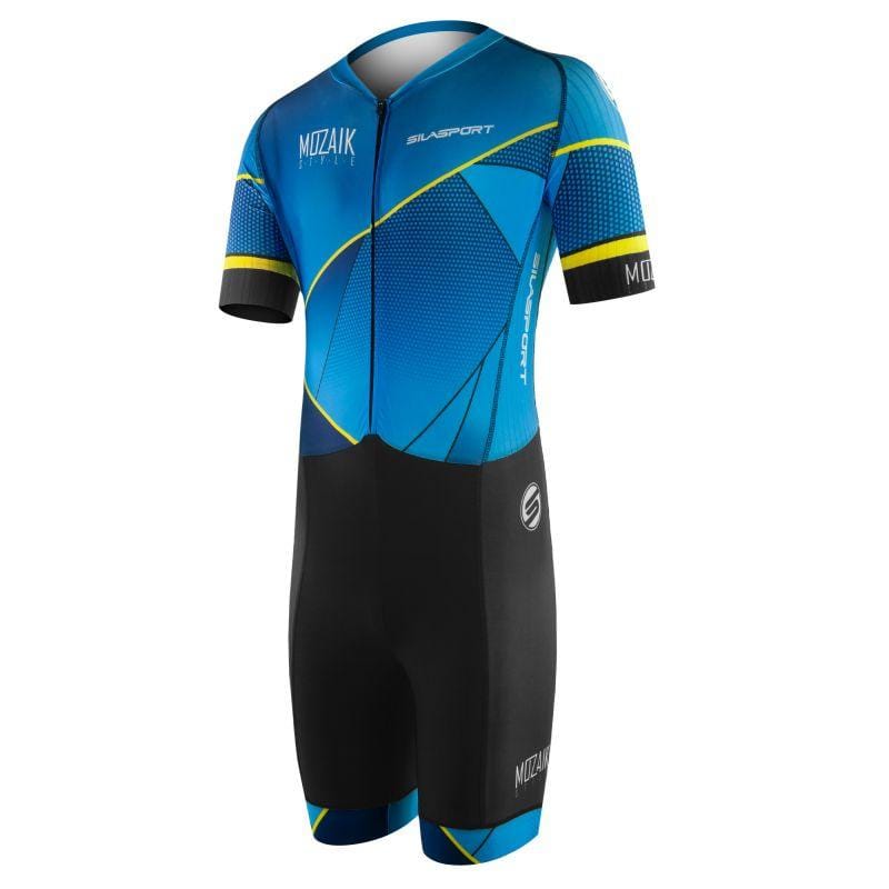 COMBINAISON ROLLER ENFANT SILASPORT MOZAIK STYLE BLEU MC V-COMBINAISON SILA SPORTS 8A BLEU