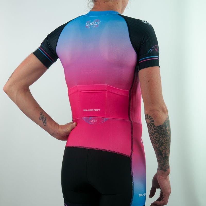COMBINAISON ROLLER FEMME SILASPORT GIRLY STYLE ROSE V-COMBINAISON SILA SPORTS