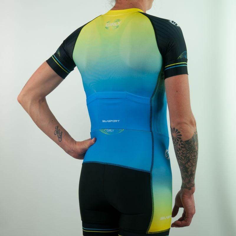 COMBINAISON ROLLER FILLE SILASPORT GIRLY STYLE JAUNE V-COMBINAISON SILA SPORTS