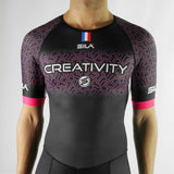 COMBINAISON ROLLER SILA CREATIVITY - ROSE – Manches courtes V-COMBINAISON SILA SPORTS