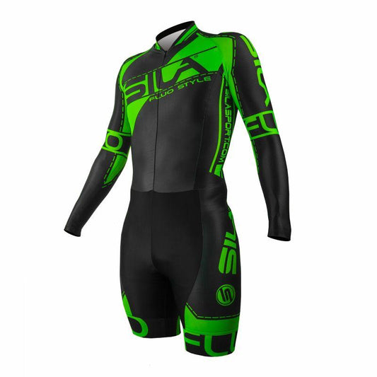 COMBINAISON ROLLER SILA FLUO STYLE 3 VERT - Manches Longues 2474 V-COMBINAISON SILA SPORT 3XS SILA FLUO STYLE 3 VERT