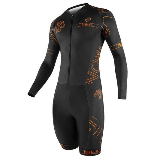 COMBINAISON ROLLER SILA IRON STYLE 2.0 ORANGE - MANCHES LONGUES 1800 V-COMBINAISON SILA SPORT