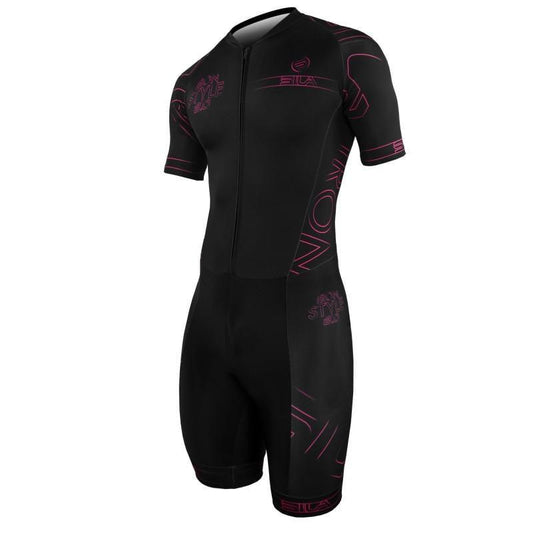 COMBINAISON ROLLER SILA IRON STYLE 2.0 ROSE - MANCHES COURTES 1449 V-COMBINAISON SILA SPORT