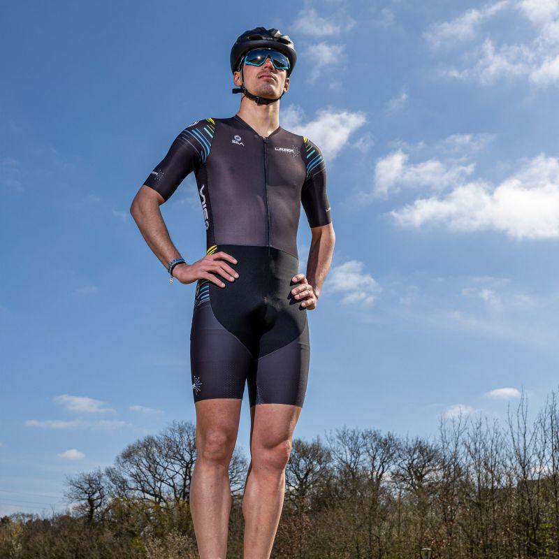 COMBINAISON ROLLER SILA LASER – GRENAT – Manches courtes V-COMBINAISON SILA SPORTS