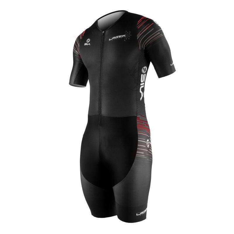 COMBINAISON ROLLER SILA LASER – GRENAT – Manches courtes V-COMBINAISON SILA SPORTS