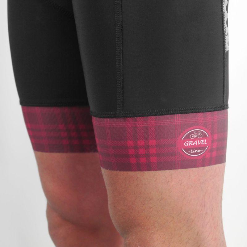 CUISSARD CYCLISME SILA GRAVEL STYLE – GRENAT Référence 2918 - - Rouge/GRENAT V-CUISSARD SILA SPORT