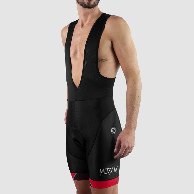 CUISSARD CYCLISME SILASPORT ROUGE MOZAIK STYLE V-CUISSARD SILA SPORTS