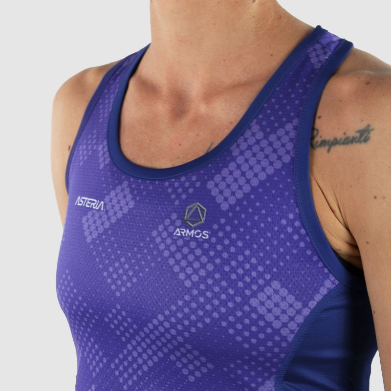 DÉBARDEUR RUNNING FEMME PERFO ARMOS ASTÉRIA VIOLET V-DÉBARDEUR SILA SPORTS