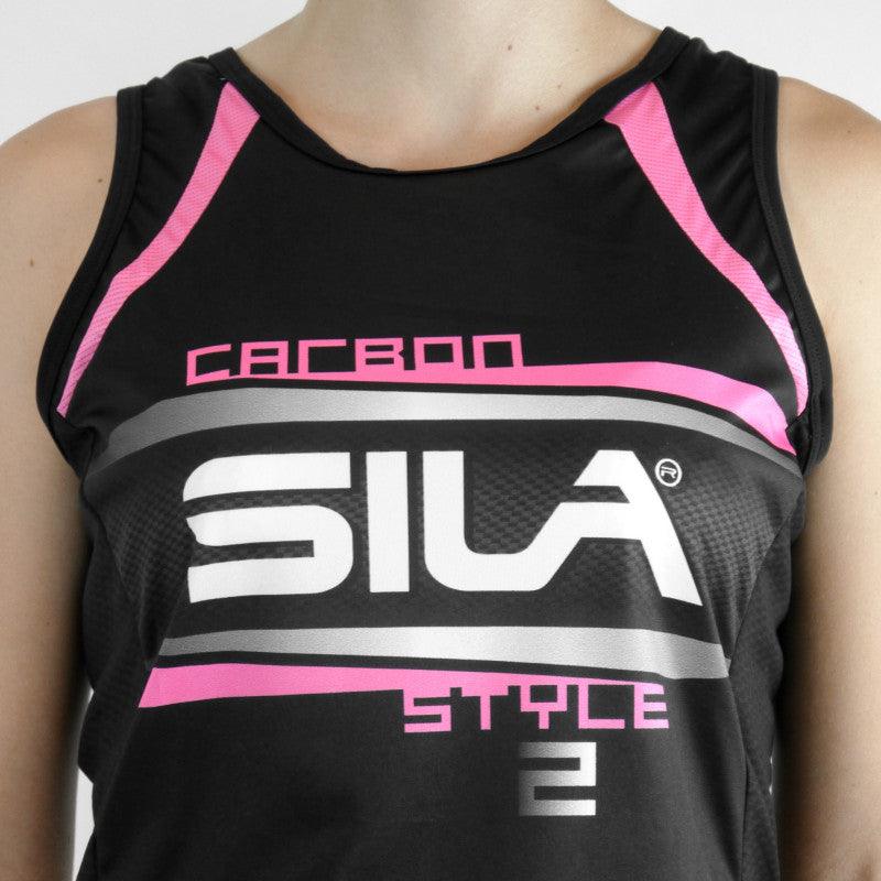 DÉBARDEUR RUNNING FEMME - SILA CARBON STYLE 2 - ROSE 1712 T-DÉBARDEUR SILA SPORT