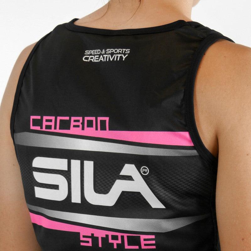DÉBARDEUR RUNNING FEMME - SILA CARBON STYLE 2 - ROSE 1712 T-DÉBARDEUR SILA SPORT