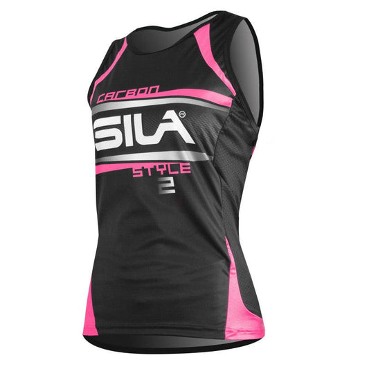 DÉBARDEUR RUNNING FEMME - SILA CARBON STYLE 2 - ROSE 1712 T-DÉBARDEUR SILA SPORT XS ROSE 1712