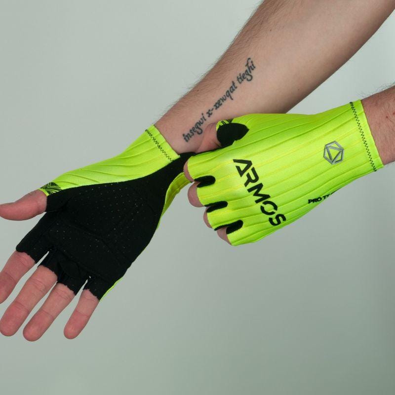 GANTS COURTS ARMOS PRO AERO CHRONO JAUNE FLUO A-GANTS SILA SPORTS