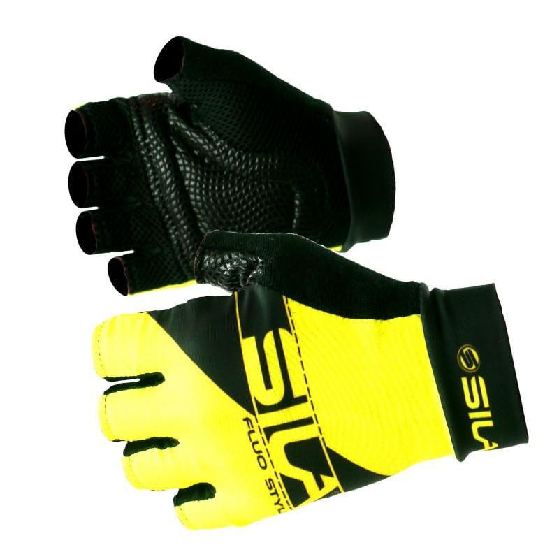 GANTS COURTS SILA FLUO STYLE 3 - JAUNE 587 A-GANTS SILA SPORT