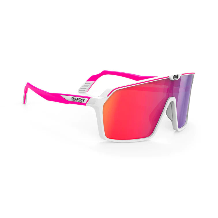LUNETTES SPINSHIELD /Couleur: White And Pink Fluo Matte With Multilaser Red Lenses E-LUNETTES RUDY PROJECT